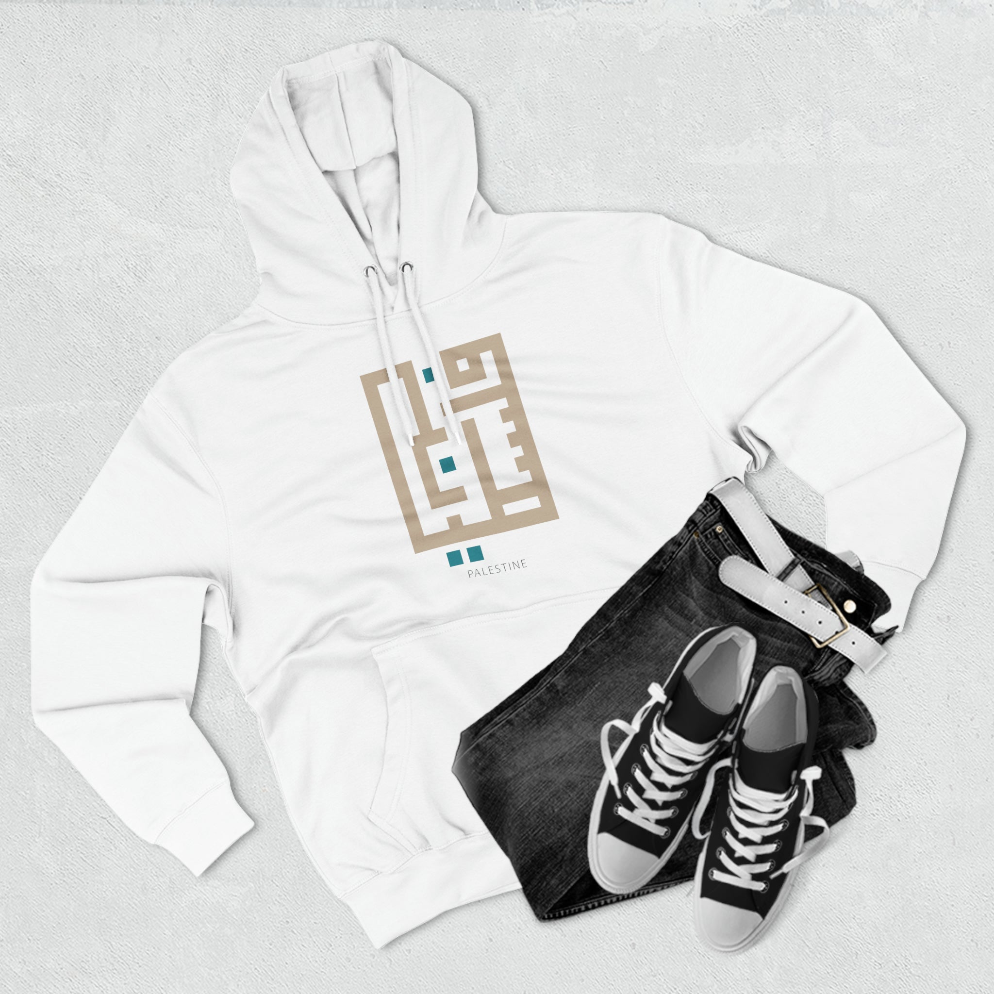 Palestine Kufic Unisex Premium Pullover Hoodie