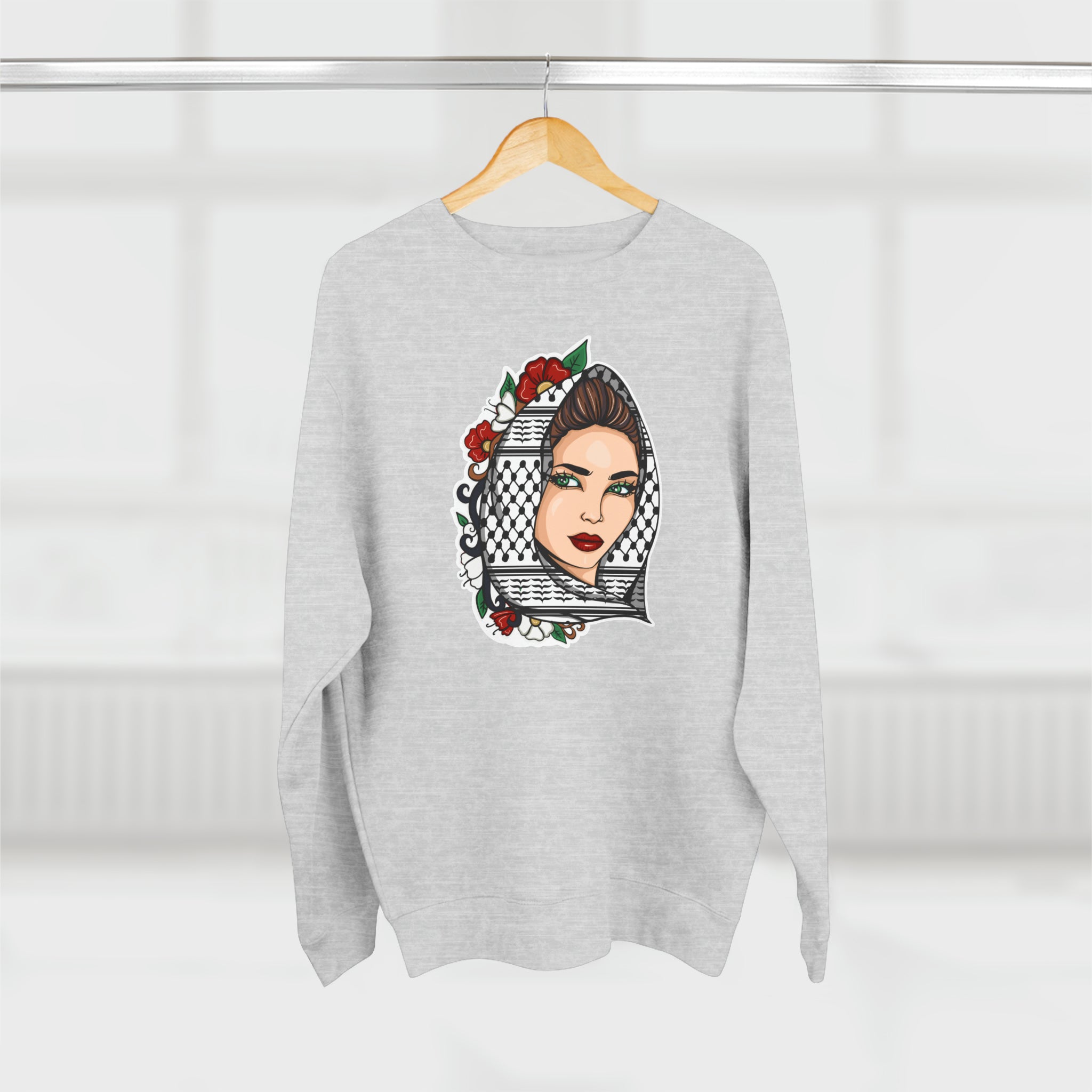 Palestinian Beauty Unisex Premium Crewneck Sweatshirt