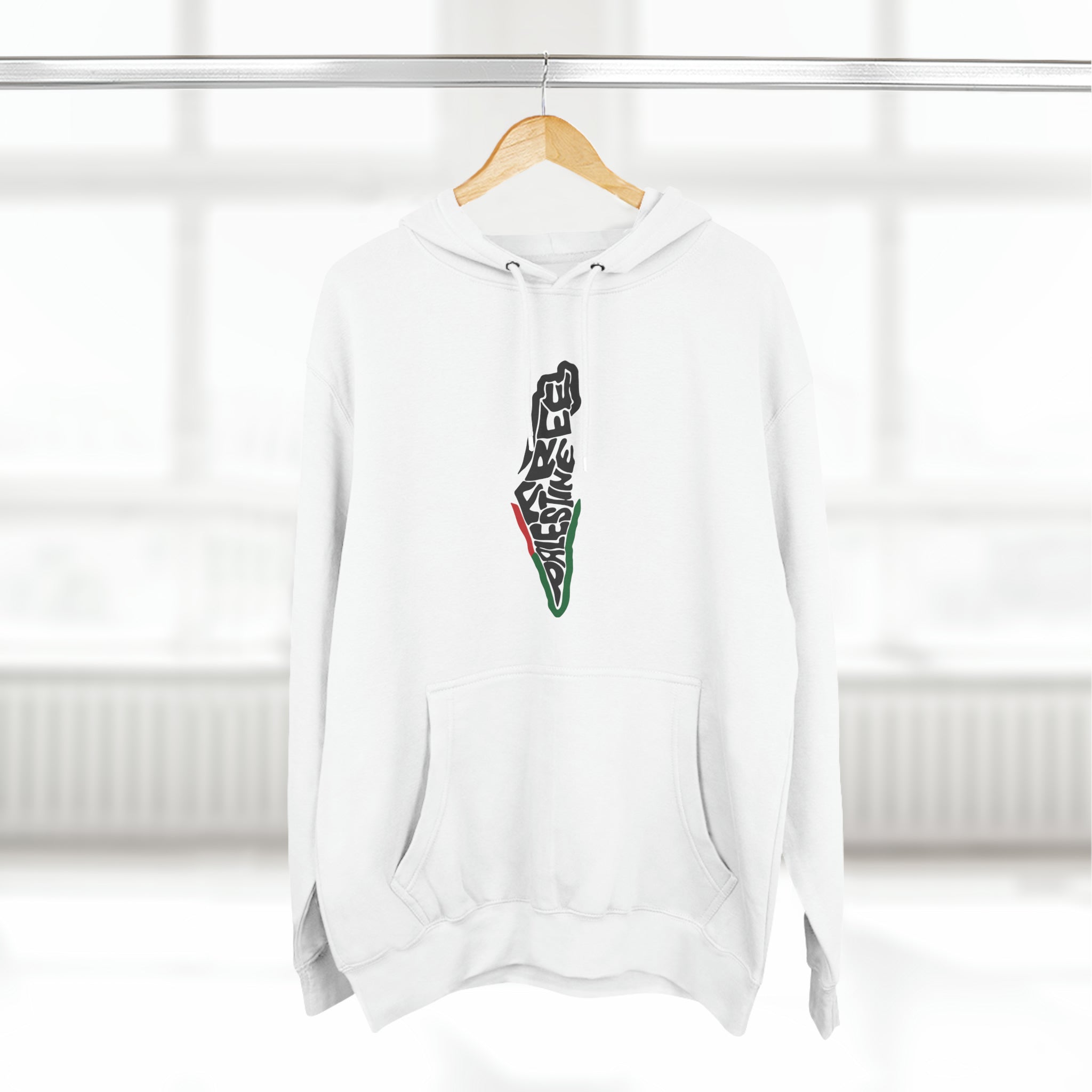 Free Palestine Map Unisex Premium Pullover Hoodie