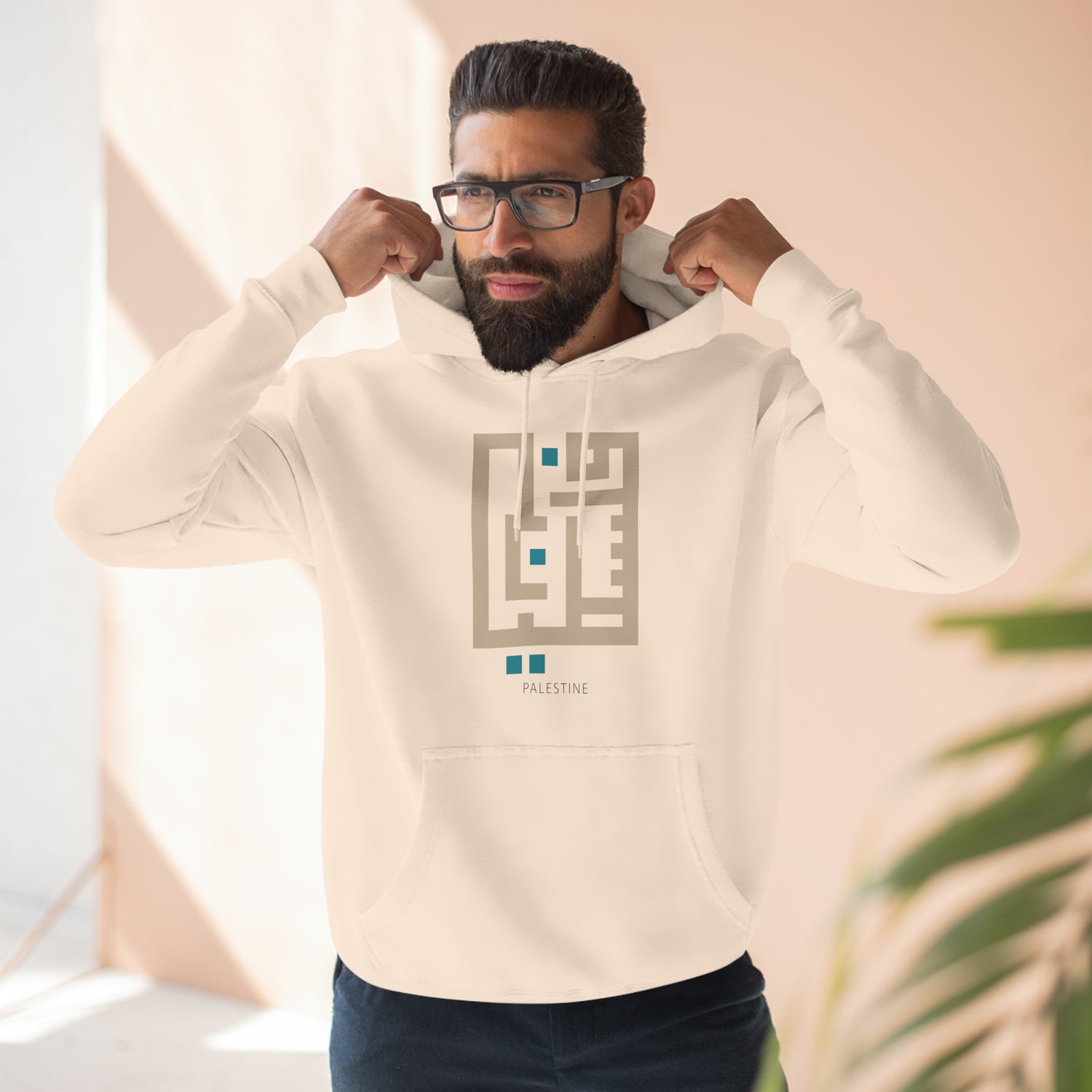 Palestine Kufic Unisex Premium Pullover Hoodie