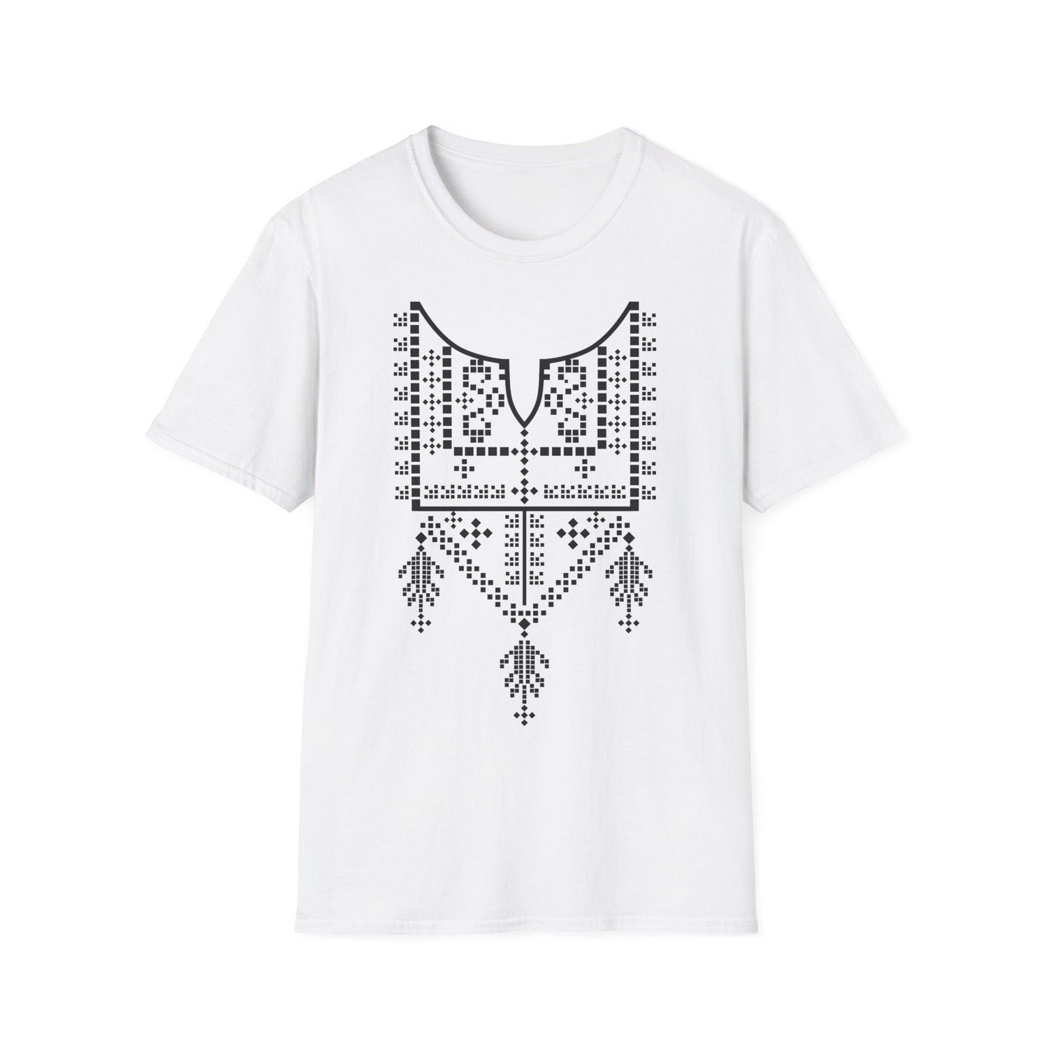 Tatreez Black Softstyle Unisex T-Shirt