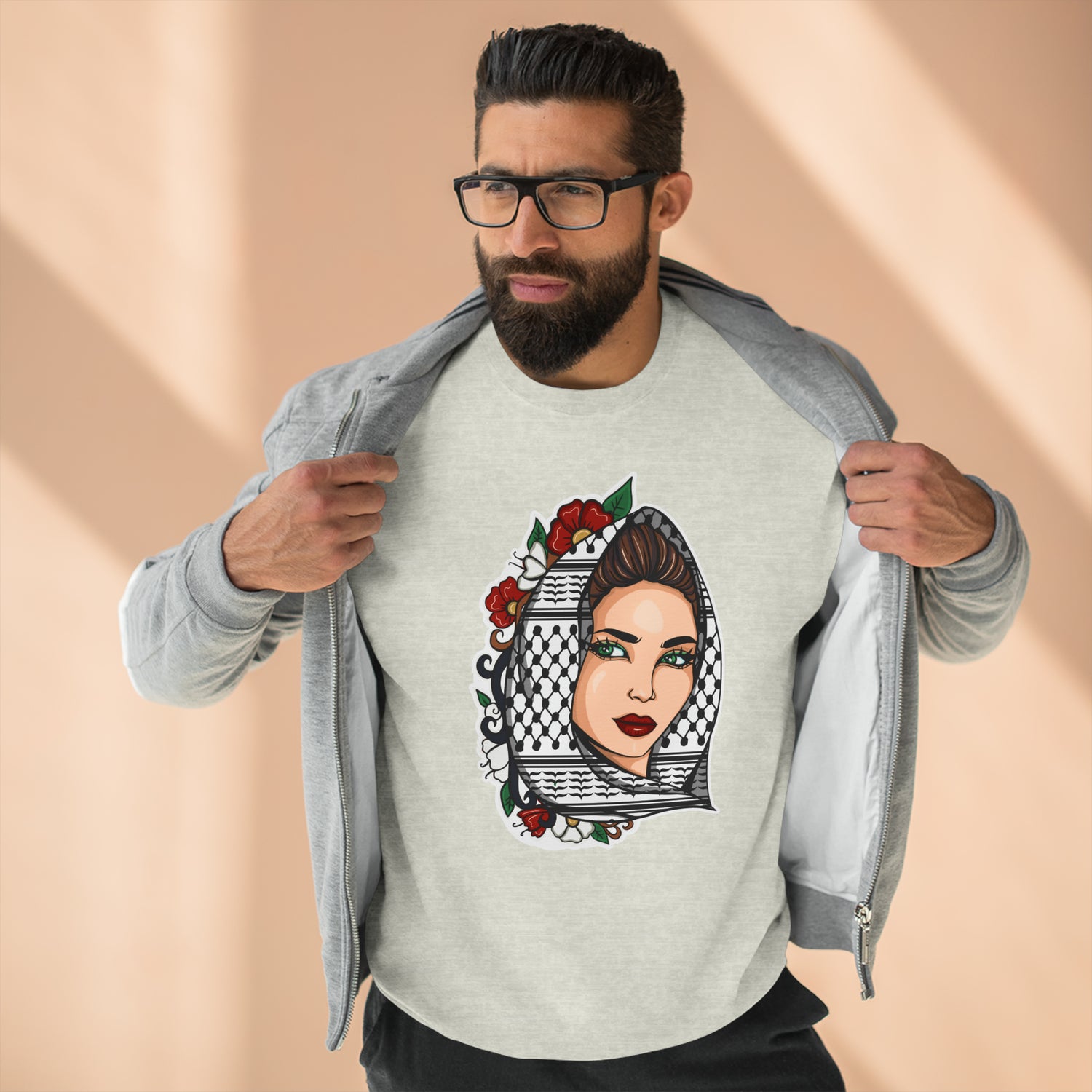 Palestinian Beauty Unisex Premium Crewneck Sweatshirt