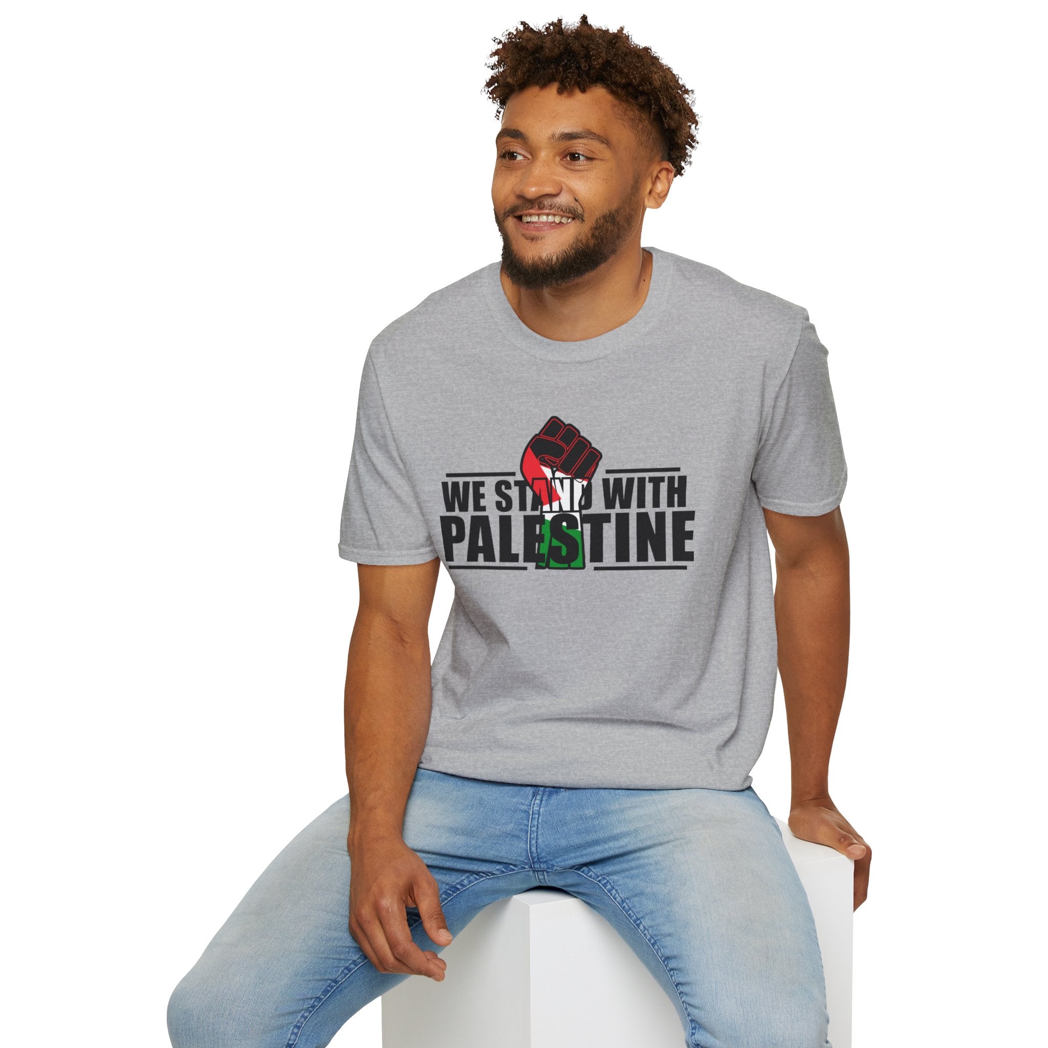 We stand with palestine Unisex Softstyle T-Shirt