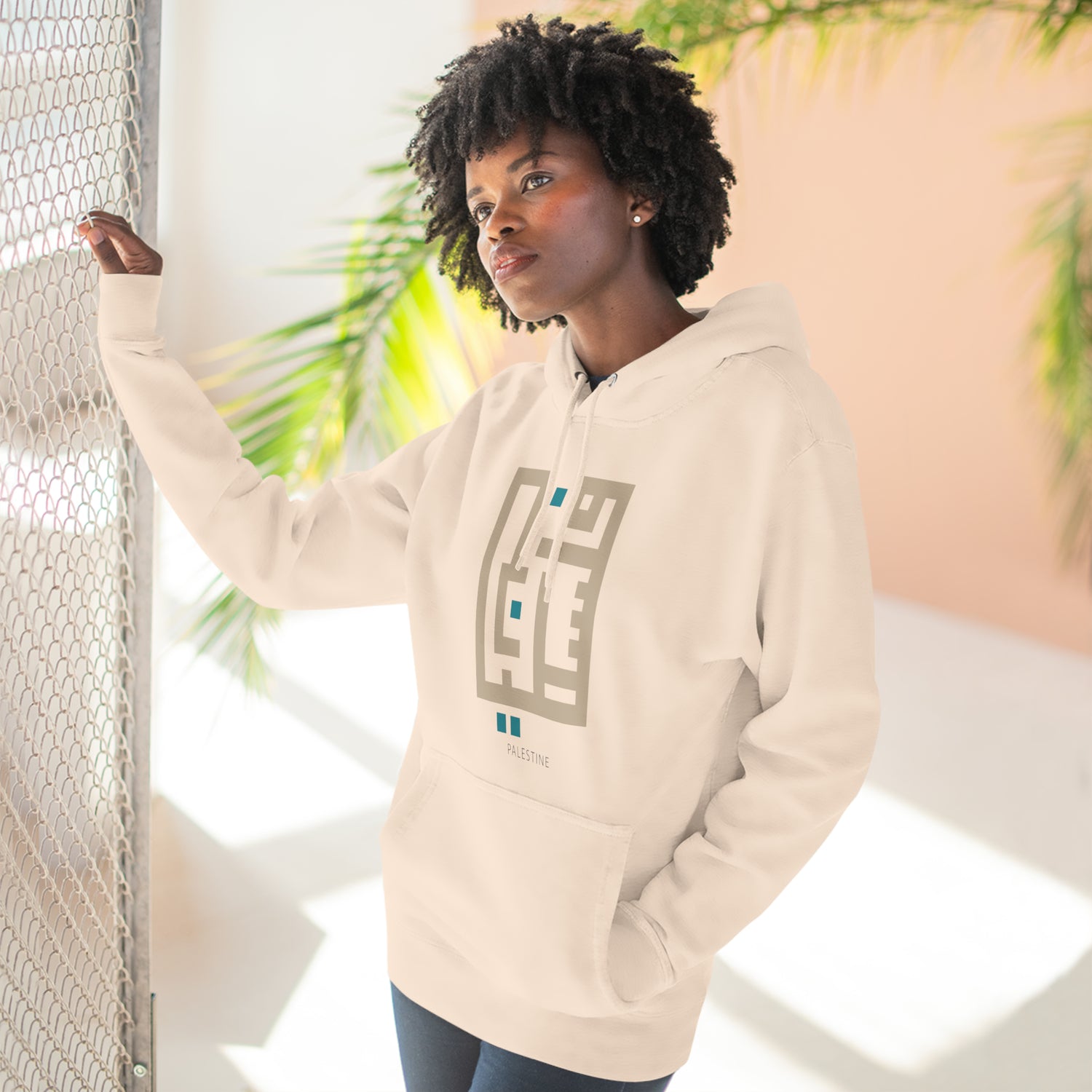 Palestine Kufic Unisex Premium Pullover Hoodie