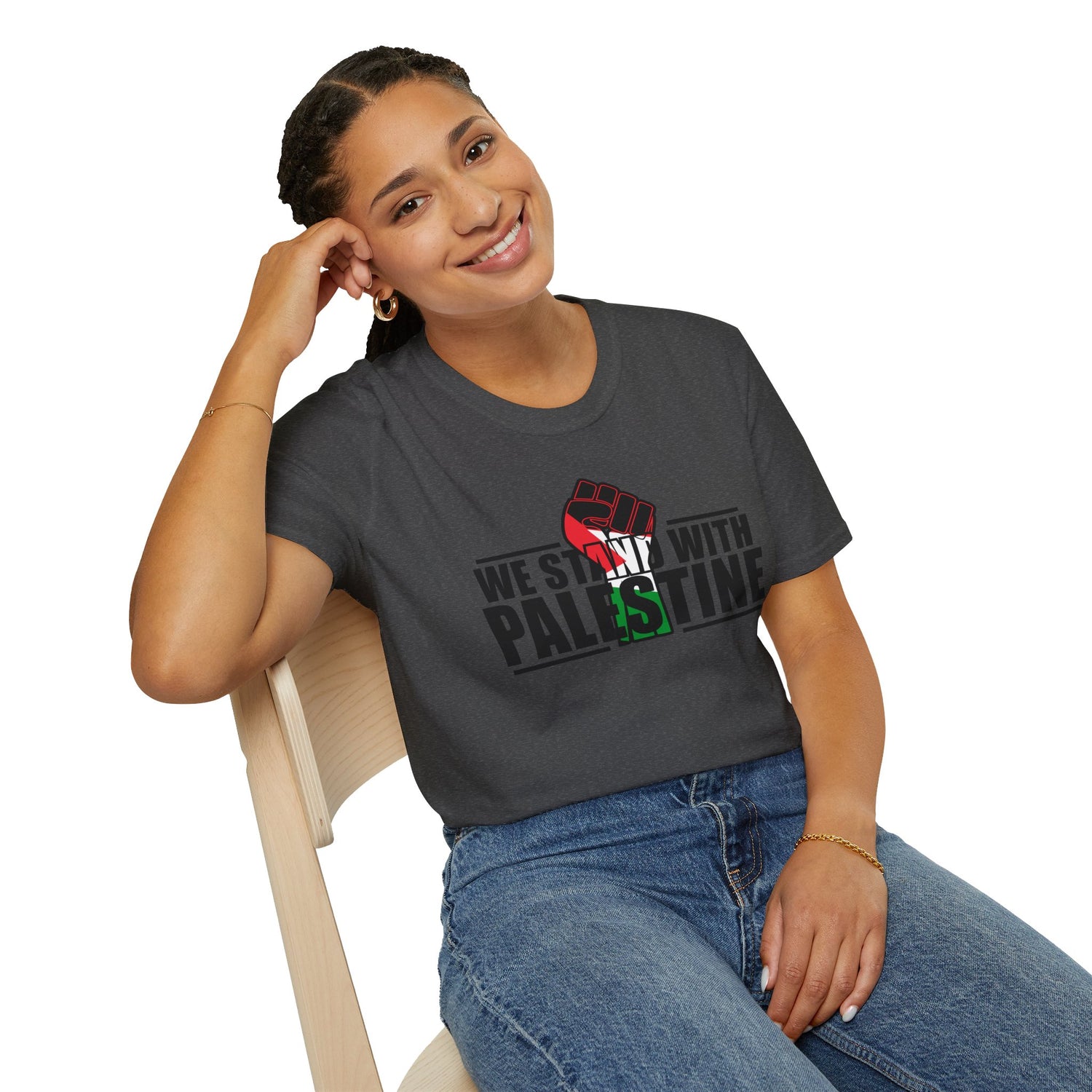 We stand with palestine Unisex Softstyle T-Shirt