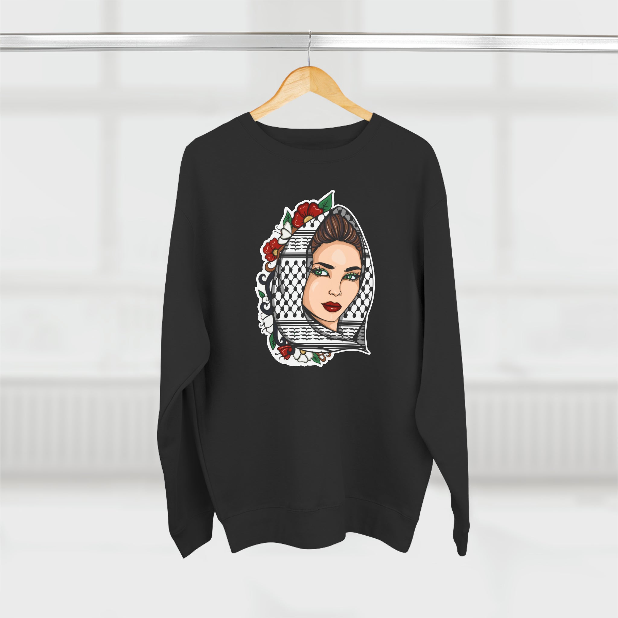 Palestinian Beauty Unisex Premium Crewneck Sweatshirt