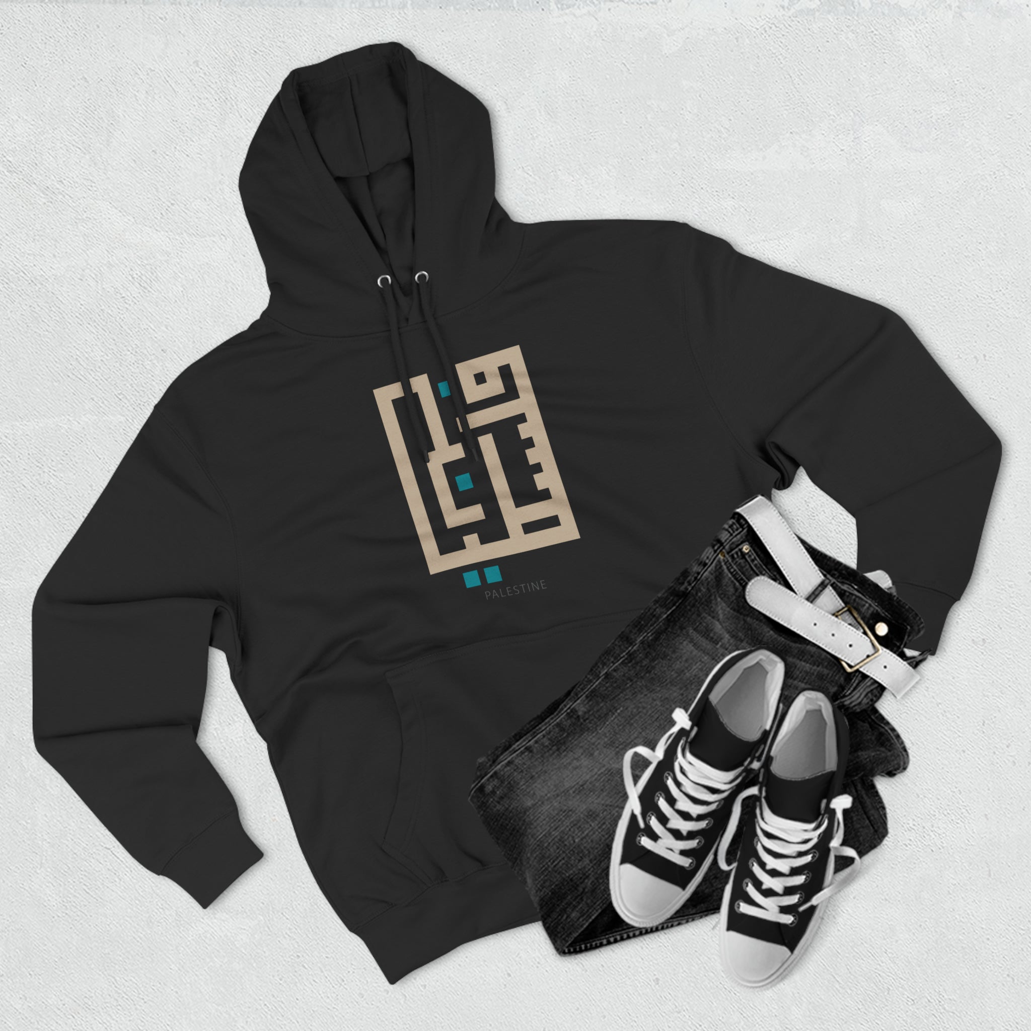 Palestine Kufic Unisex Premium Pullover Hoodie