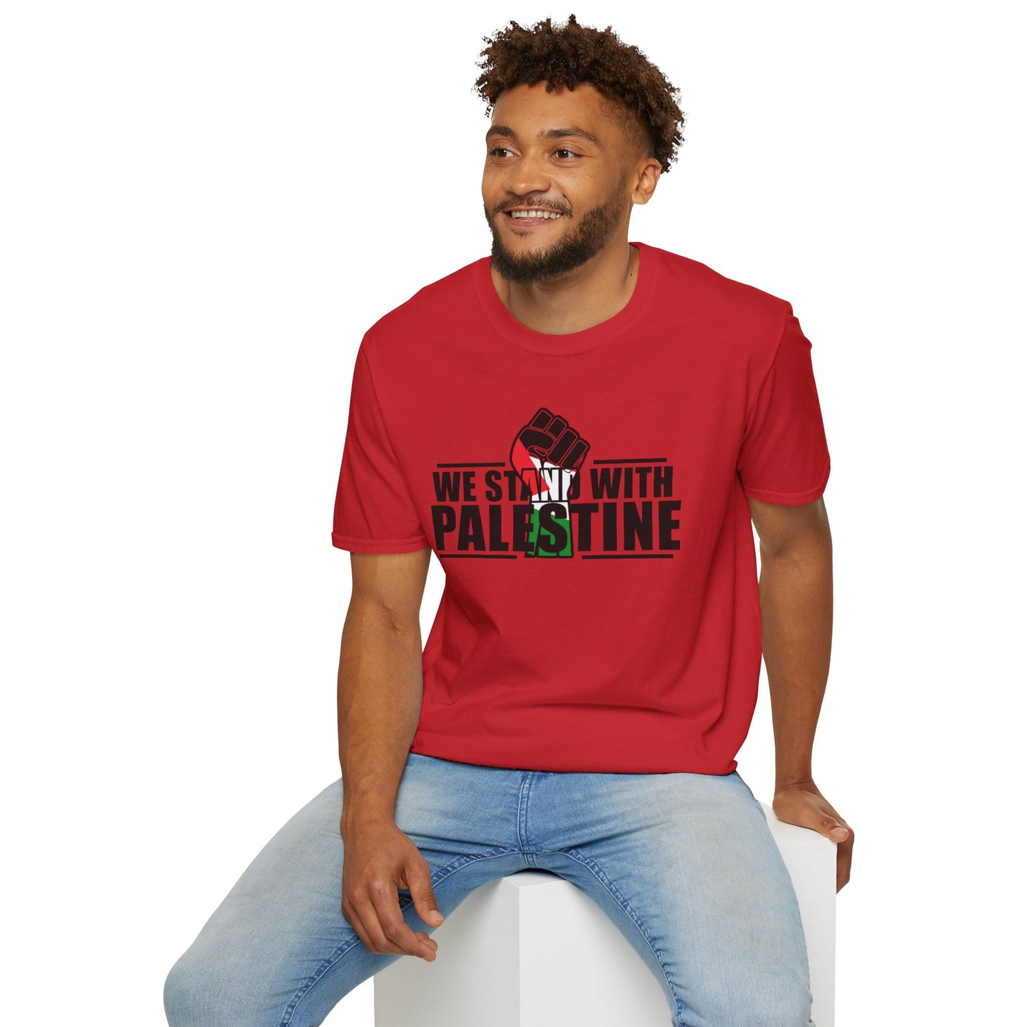 We stand with palestine Unisex Softstyle T-Shirt