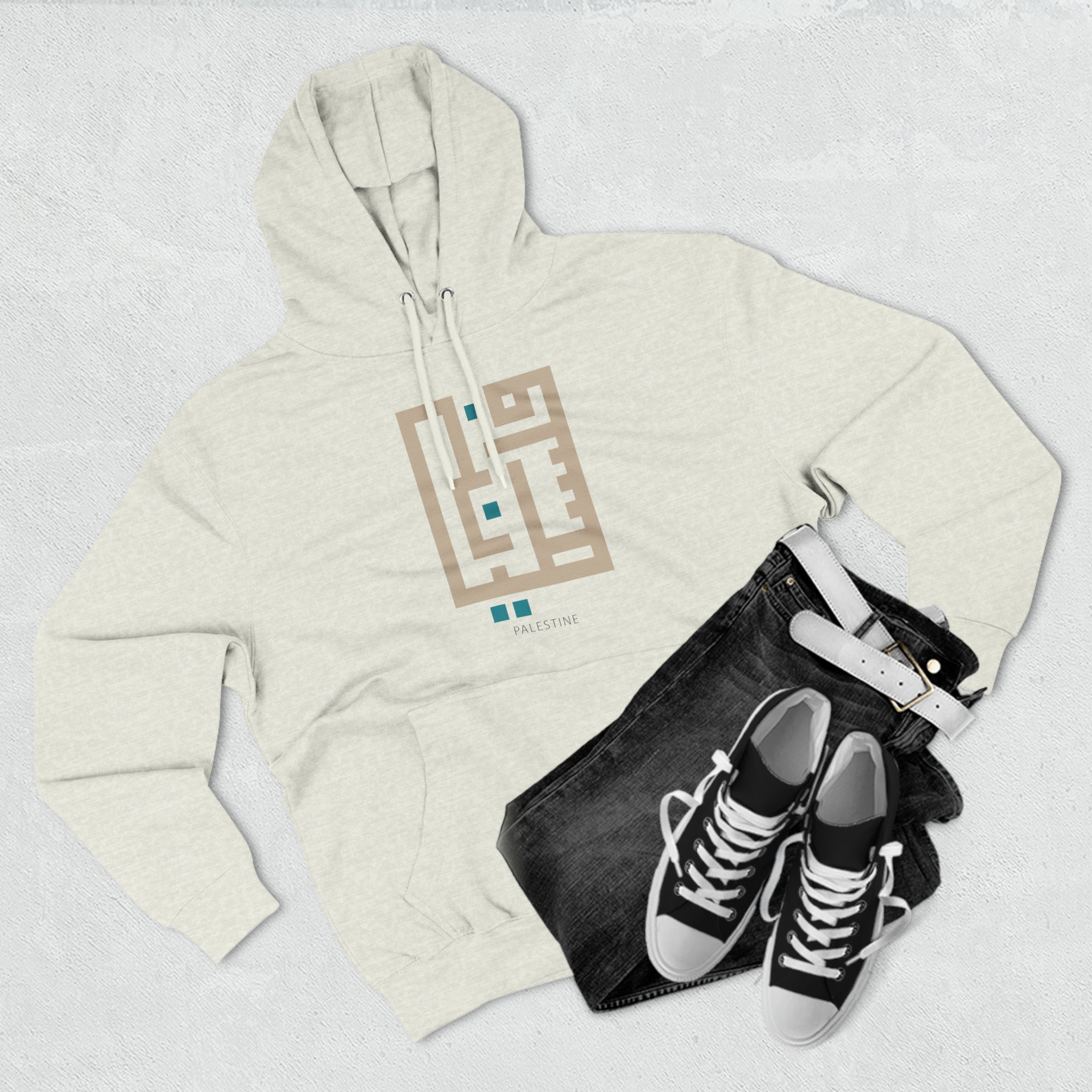 Palestine Kufic Unisex Premium Pullover Hoodie