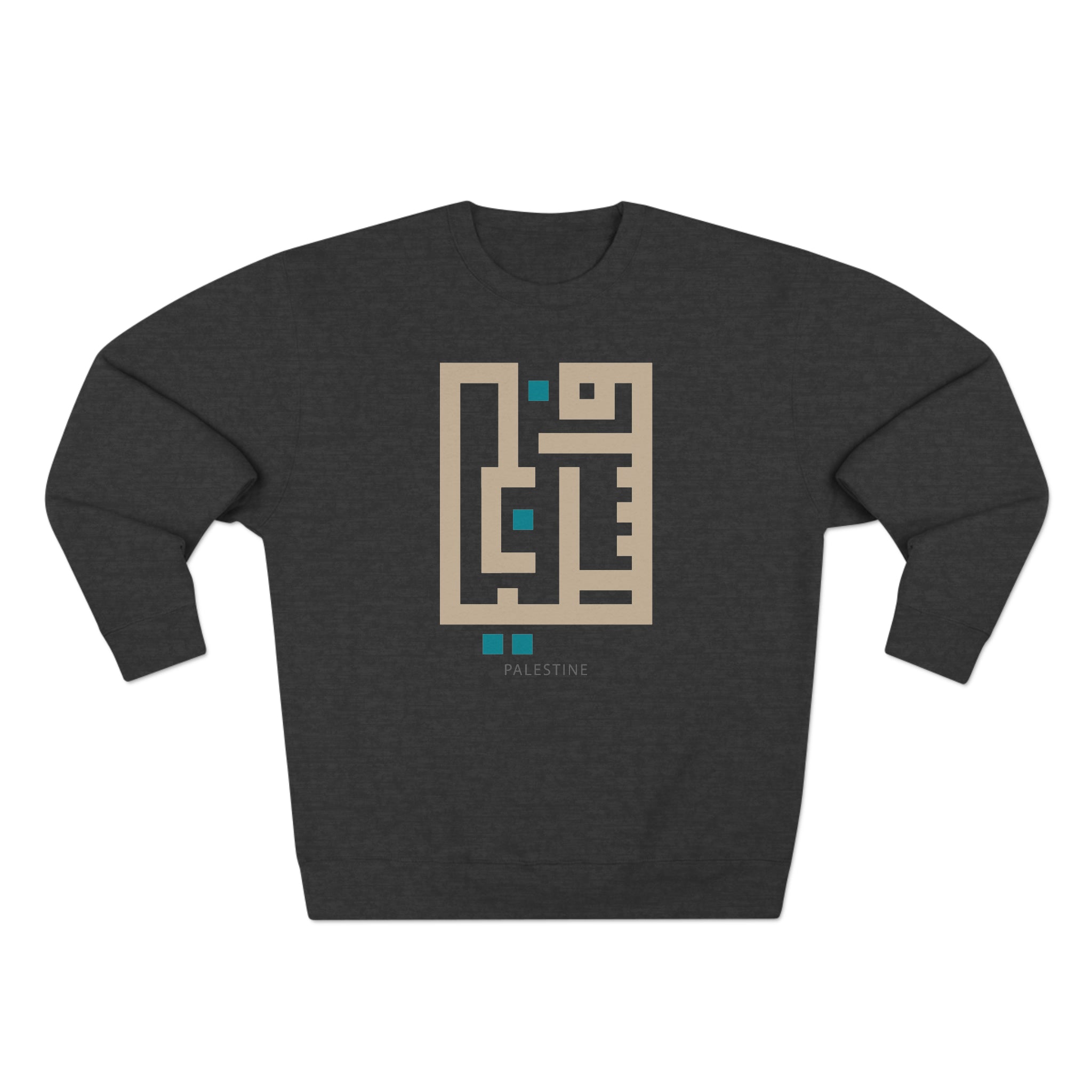 Palestine Kuffic Unisex Premium Crewneck Sweatshirt