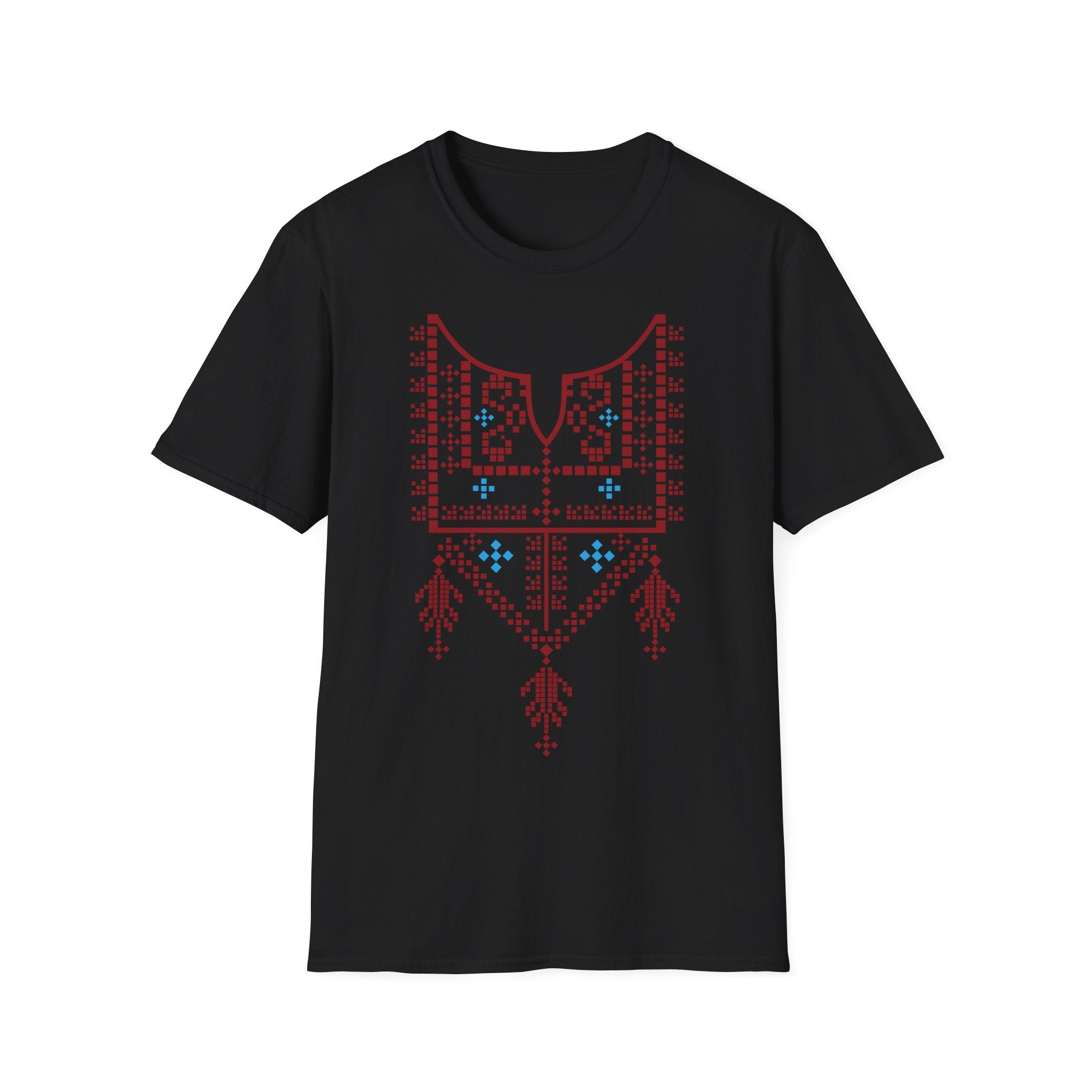 Red Palestinian Tatreez Unisex Softstyle T-Shirt