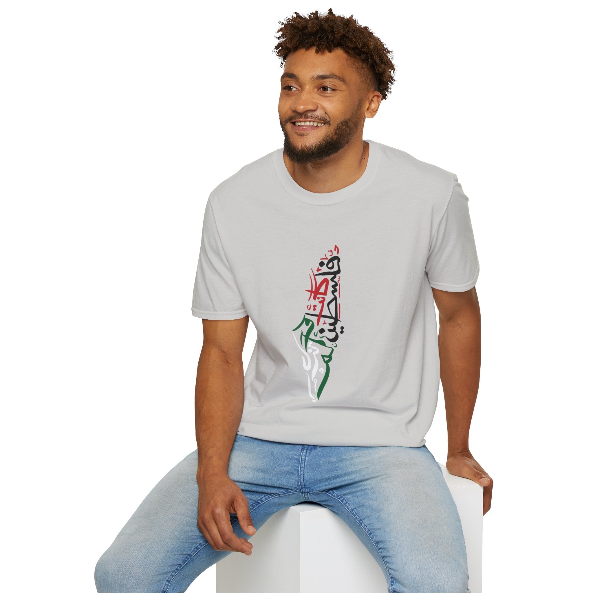 Was &amp; Still is Palestine Calligraphy Unisex Softstyle T-Shirt