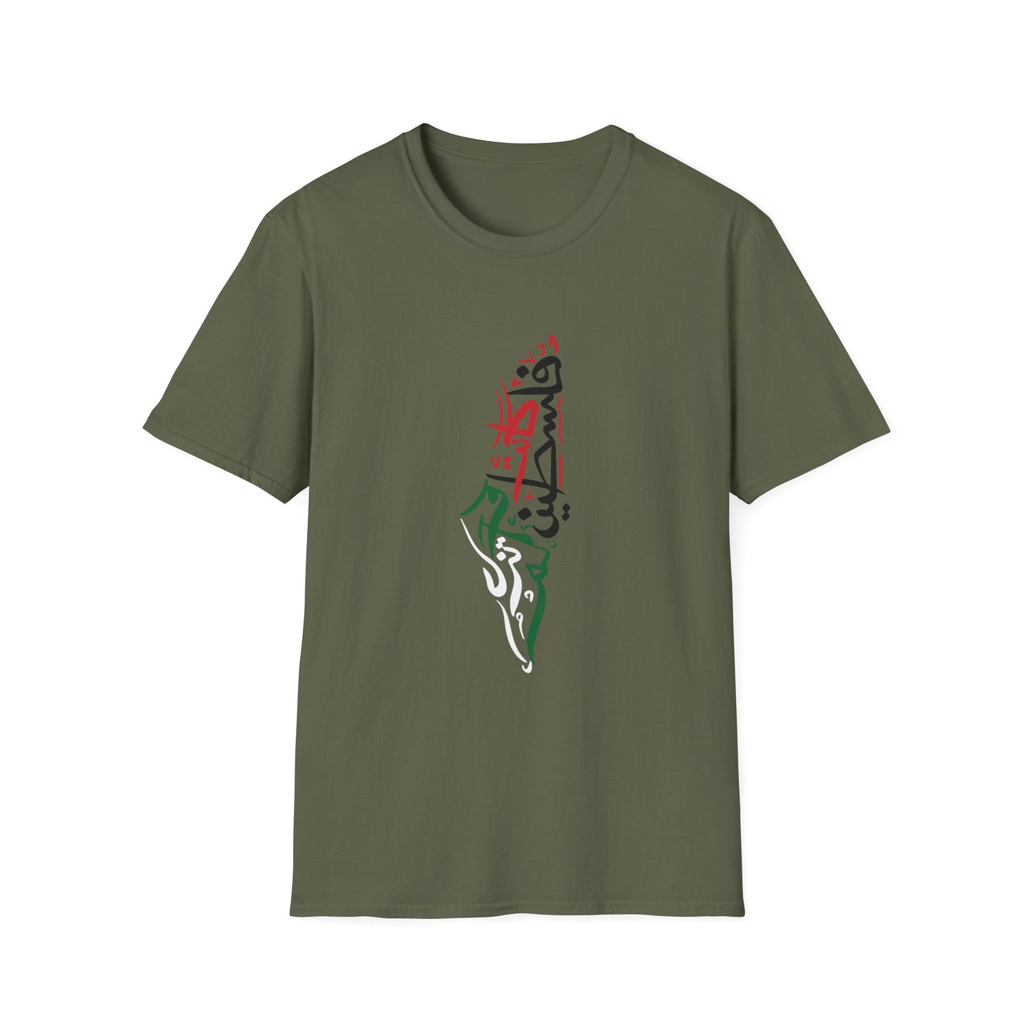 Was &amp; Still is Palestine Calligraphy Unisex Softstyle T-Shirt