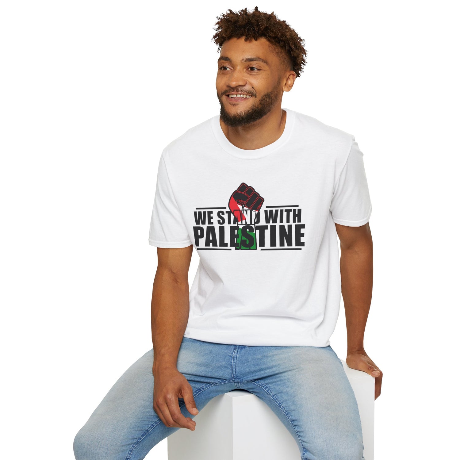 We stand with palestine Unisex Softstyle T-Shirt