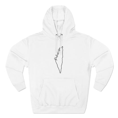 Palestine Map Outline Unisex Premium Pullover Hoodie