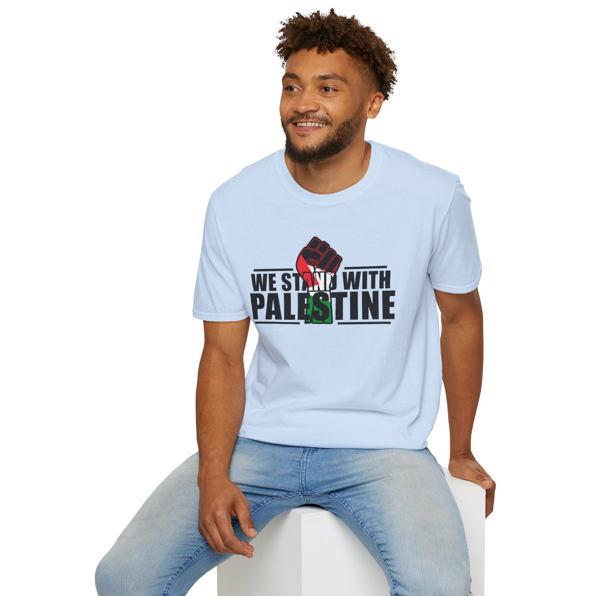 We stand with palestine Unisex Softstyle T-Shirt