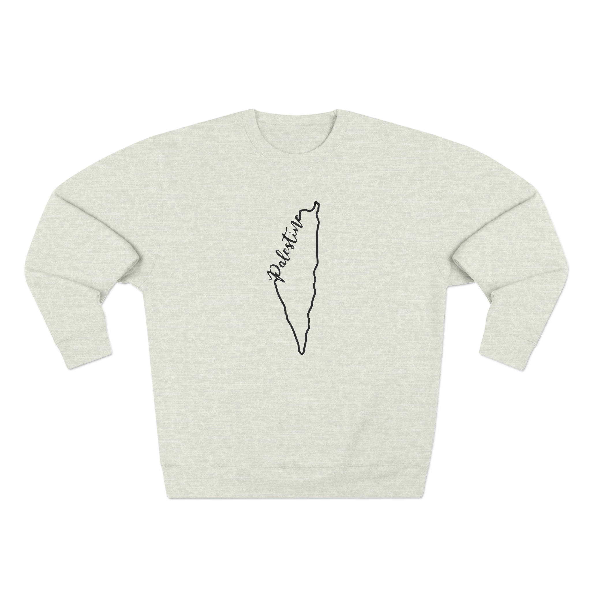 Palestine Outline Map Premium Crewneck Sweatshirt