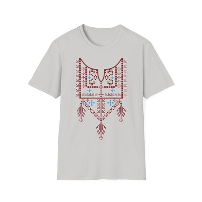 Red Palestinian Tatreez Unisex Softstyle T-Shirt