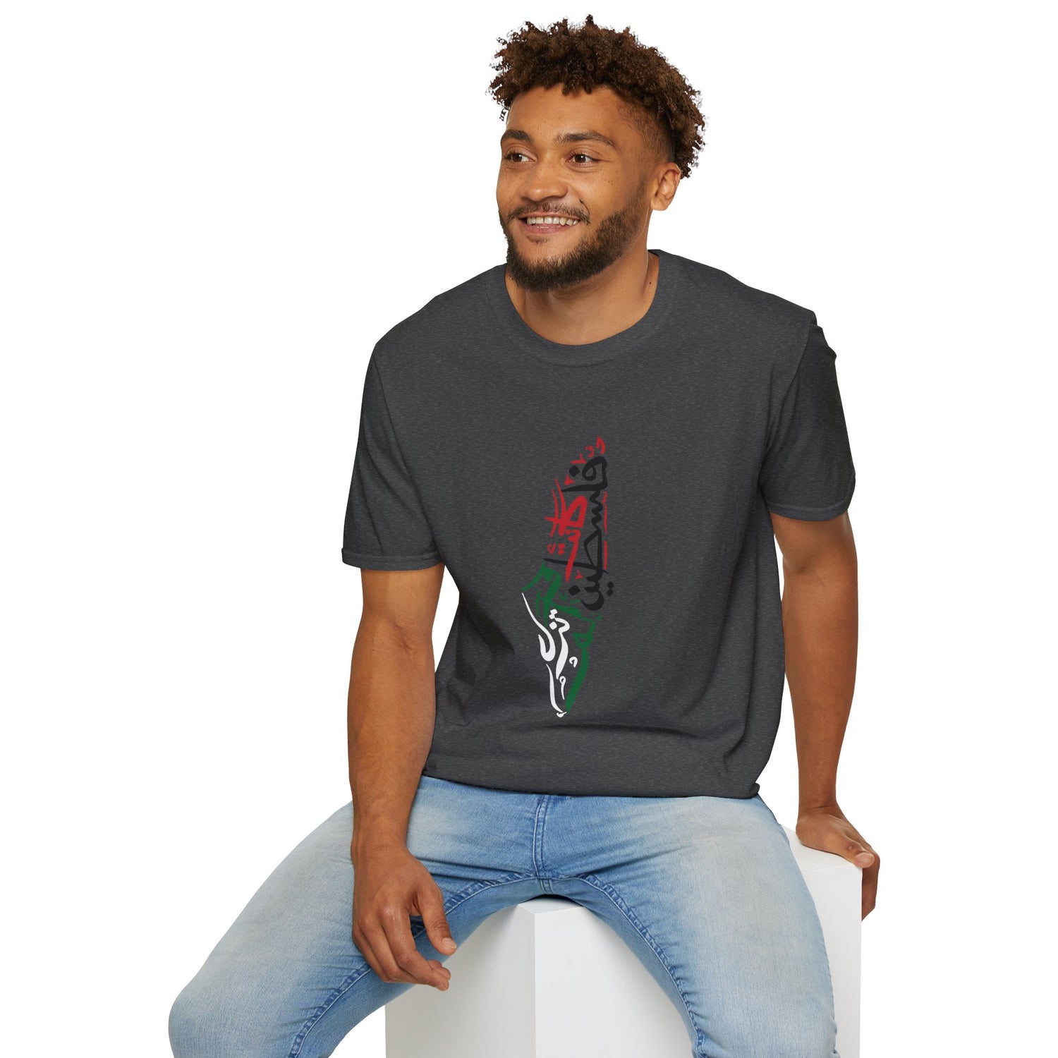 Was &amp; Still is Palestine Calligraphy Unisex Softstyle T-Shirt