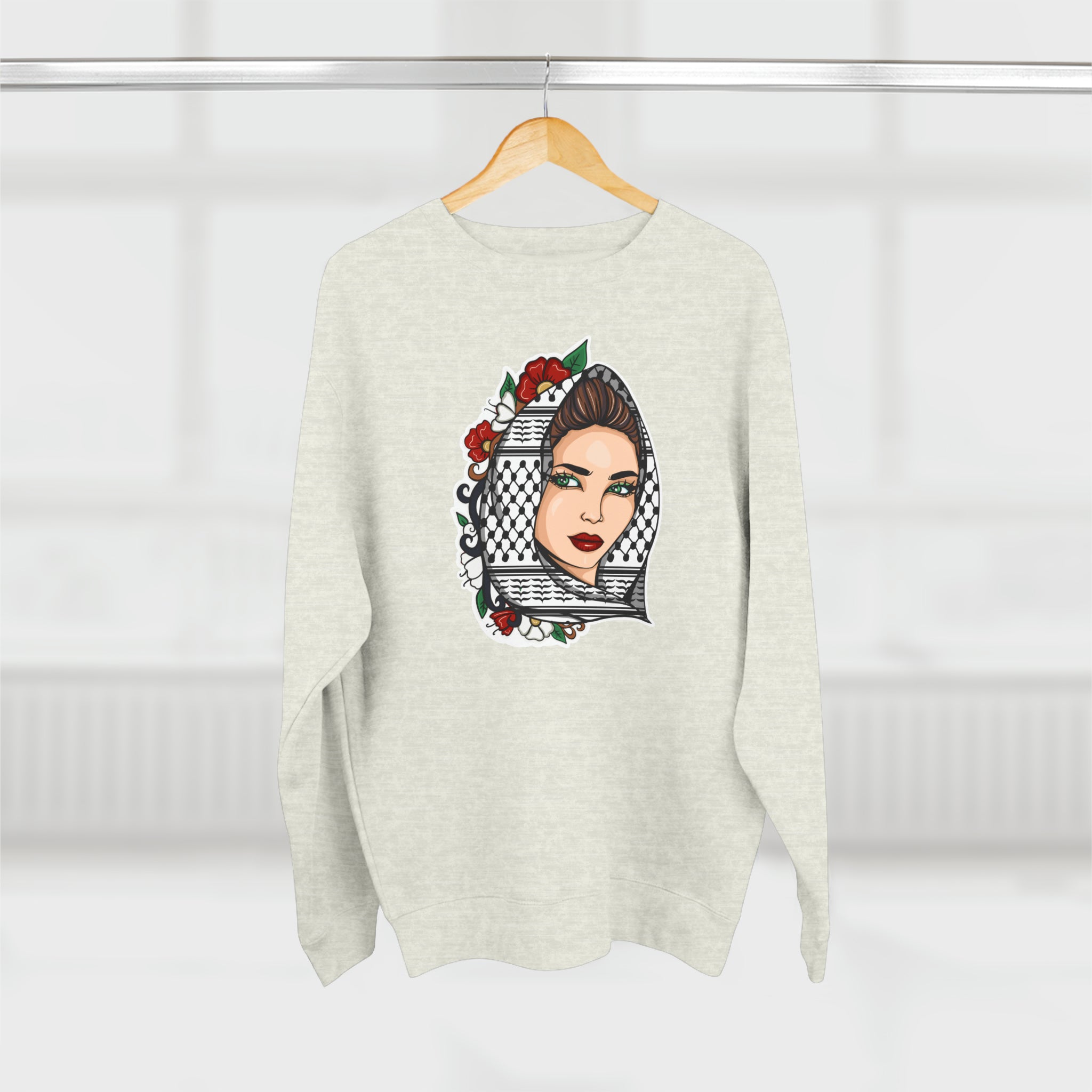 Palestinian Beauty Unisex Premium Crewneck Sweatshirt