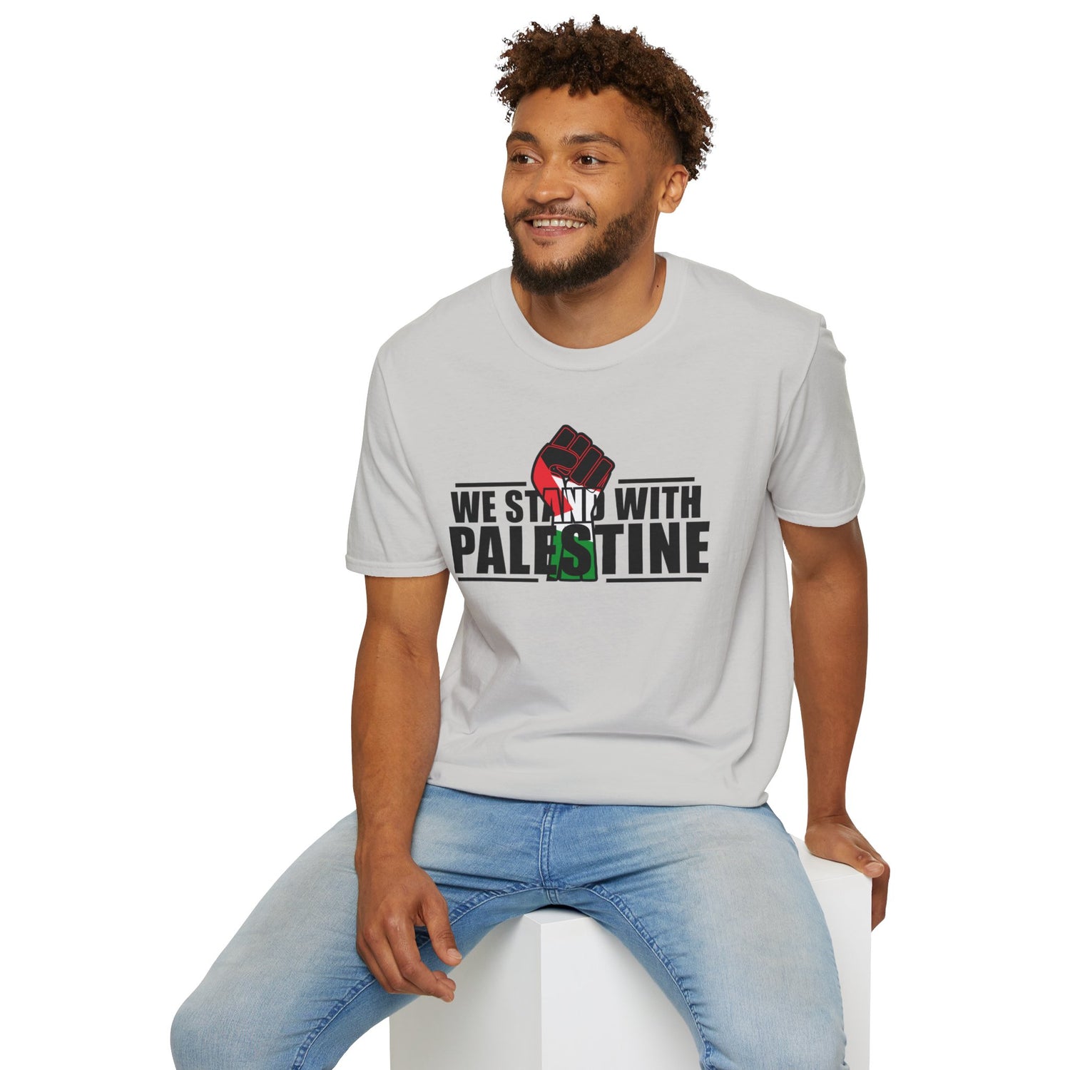 We stand with palestine Unisex Softstyle T-Shirt