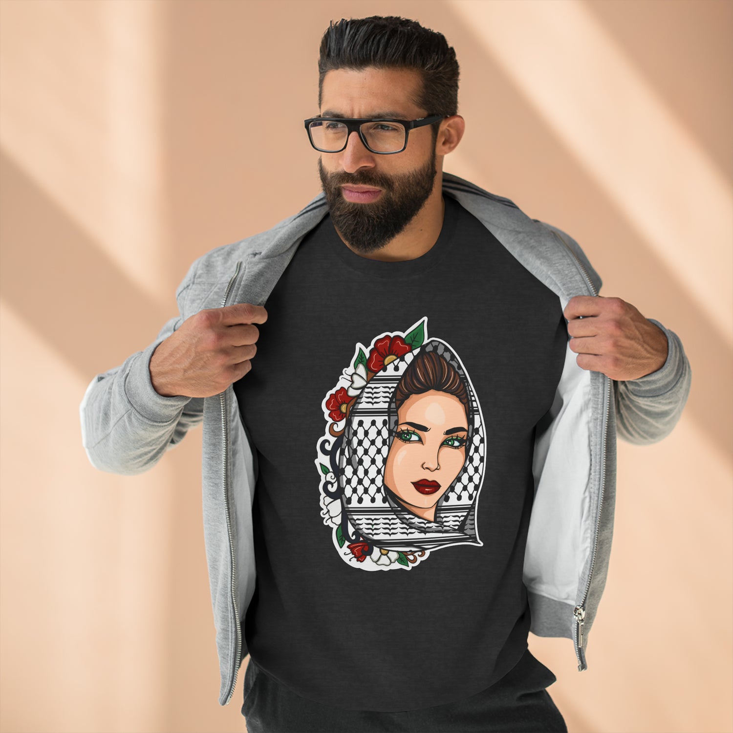 Palestinian Beauty Unisex Premium Crewneck Sweatshirt