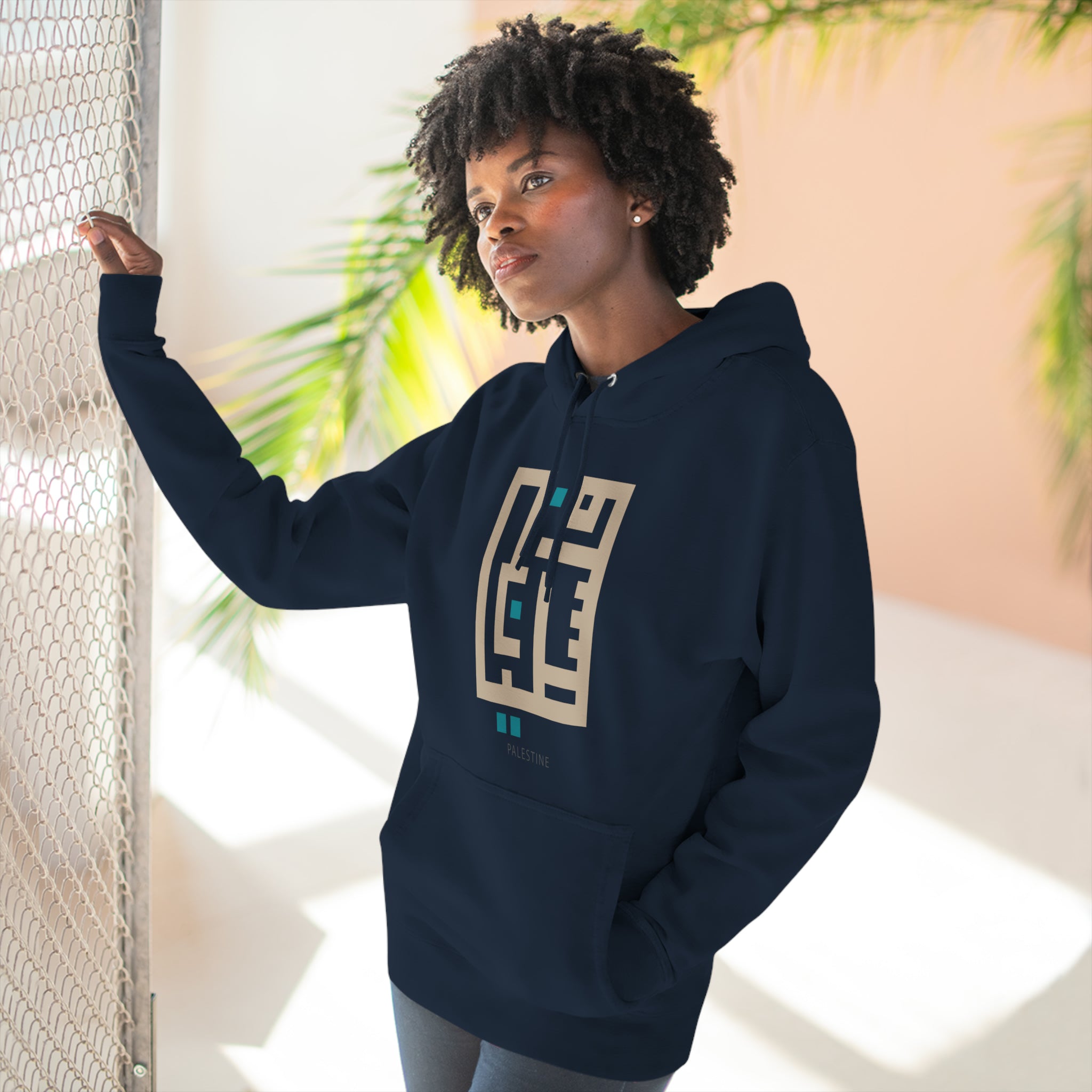 Palestine Kufic Unisex Premium Pullover Hoodie